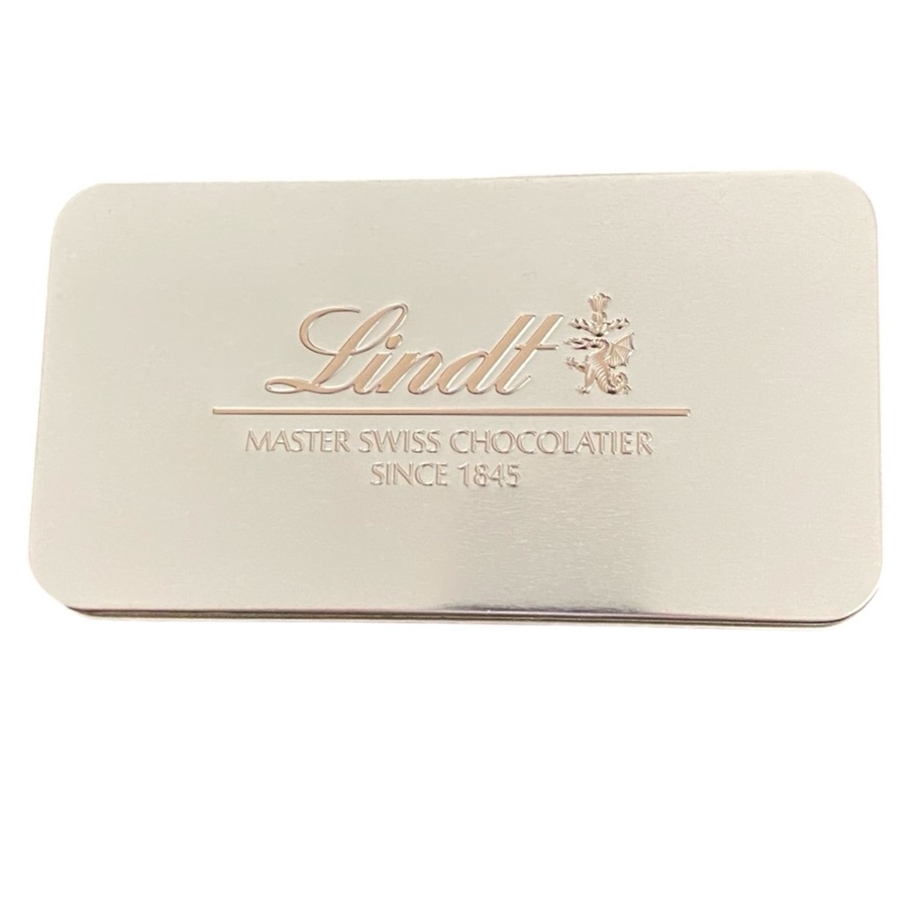 Lindt Gold Color Metal Tin. EMPTY TIN.